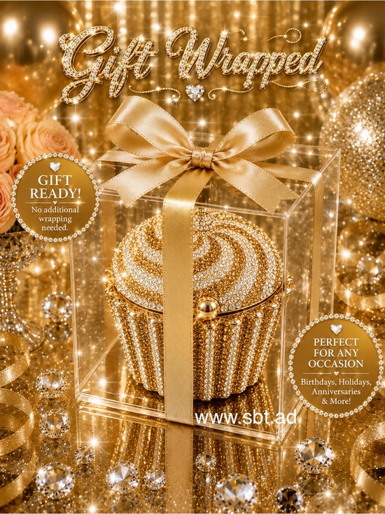 Sparkling Bling Things Handbags - NWT Cupcake Clutch Purse Sparkling Bling Swarovski Crystal Rhinestone Bag +Gift
